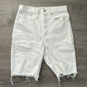 Madewell High-Waisted Distressed Denim Shorts